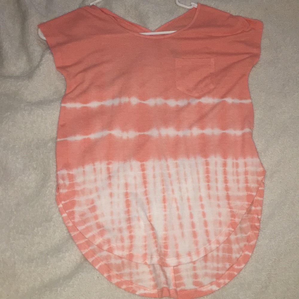 Pink and white t- shirt